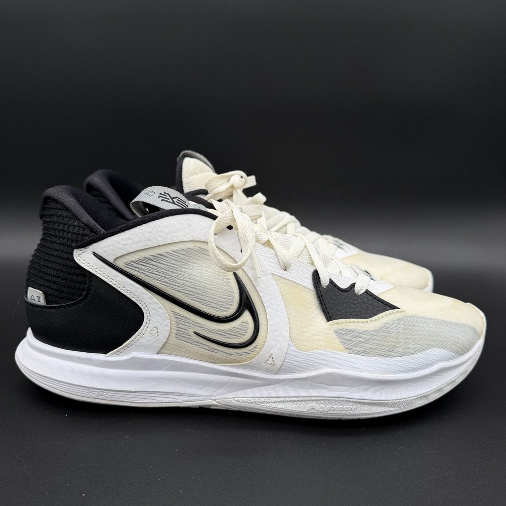 Mens Size 13 White Black Nike Kyrie Low 5 Basketball Shoes DJ6012 102